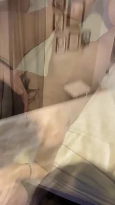 Girl letting her bestie stuff my cock down her throat (OC)