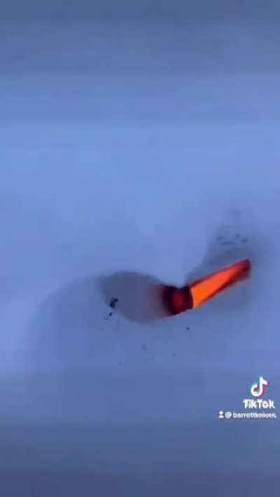 Railroad spike vs snow...