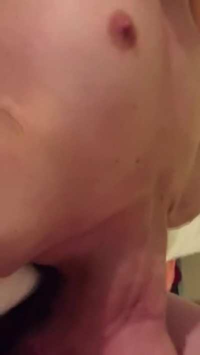 You Can See The Dick Throbbing The Cum Inside The Throat
