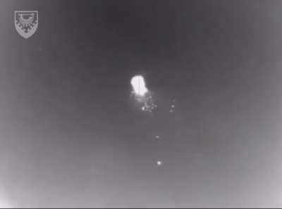 Onboard footage of a British-supplied ASRAAM SAM system in Ukrainian service downing a Russian Supercam UAV over the southern front.