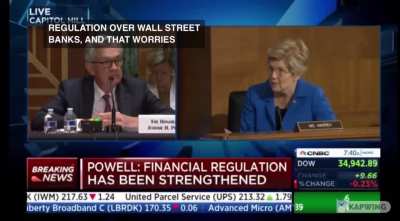 Looks like Powell disagrees that "the banks are stronger today than they were when they crashed the economy in 2008"
