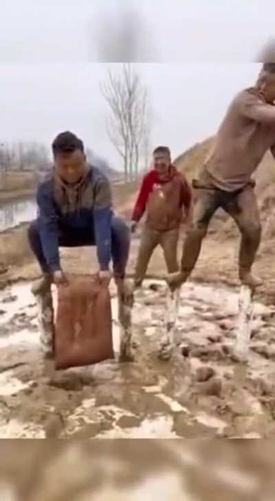 Playing in the mud