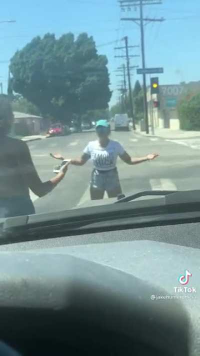 He Is Driving Here!