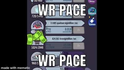 WR ANY % first to 1 octovigintillion moon currency. MAJOR FOR the community 👍
