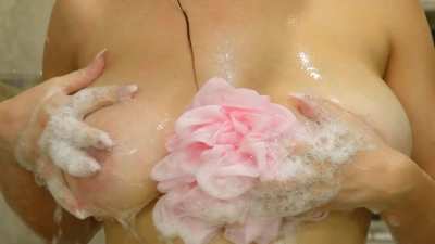 Soapy boobies!