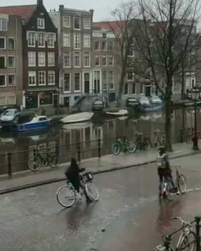 Slippery streets of Amsterdam