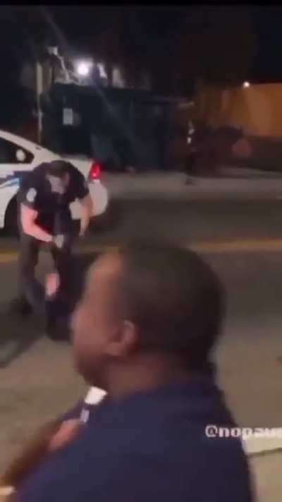 They really tried to jump a cop