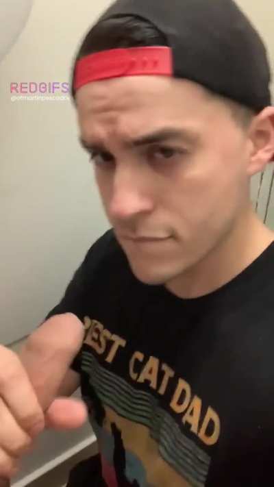 A stranger at the gym recognized me from my videos and asked me to suck his cock in the bathroom