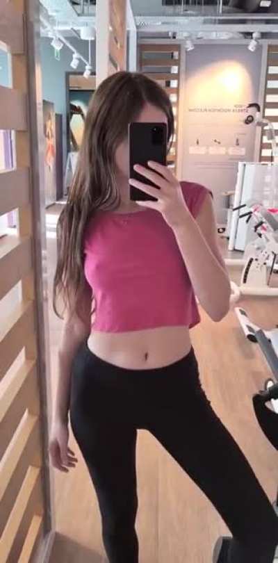 Looking at herself