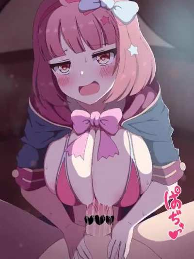 Smug and cute paizuri