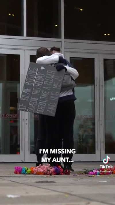 The power of love. When a hug can mean so much more to someone.
