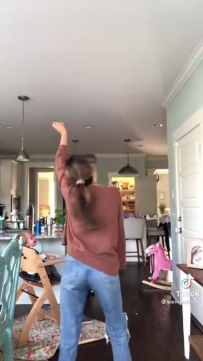 Watching your nanny film a tiktok dance