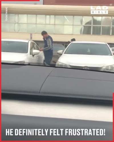 Guy spends 10 minutes trying to unlock "his" car door.
