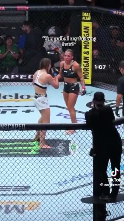 Female MMA. You pulled my fcuking hair.