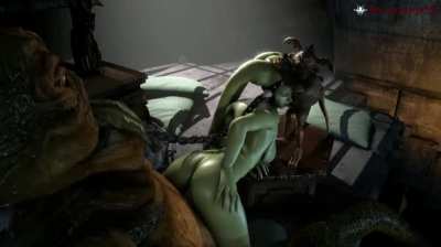 Oola gets fucked by Jabba (beastlyjoe)