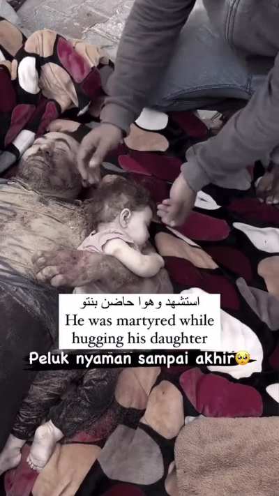 He died holding his infant daughter, who died with him.