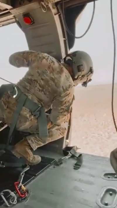 "Special" Forces rope ladder deployment
