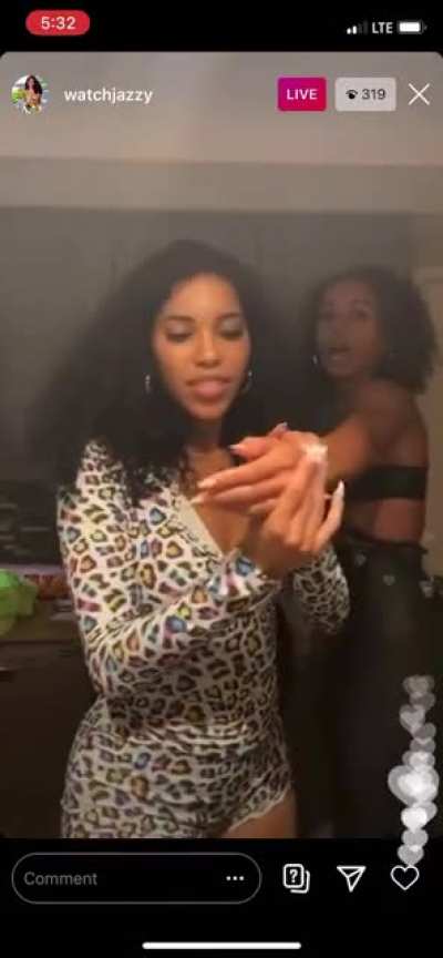 Jazzy was sucking everybody fingers on live, she def fucking the 2nd chick