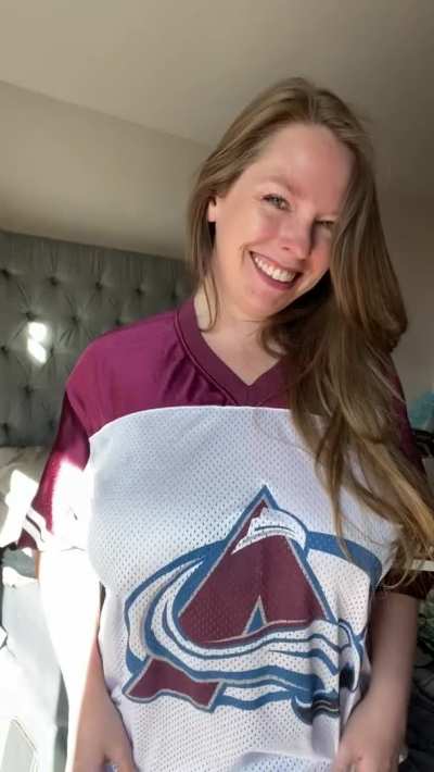 Cheer for my boys tonight! Go Avs! 💙&hearts;️