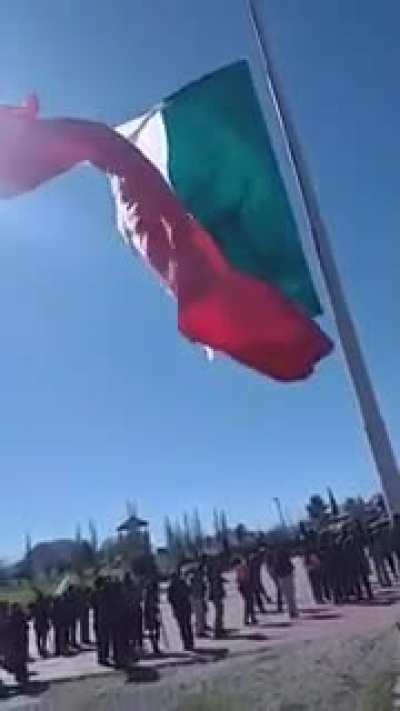 Fuck this Mexican soldier in particular (who was wrapped up by the flag and dumped from mid-air).