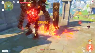 Hu Tao Damage vs Ruin Guard