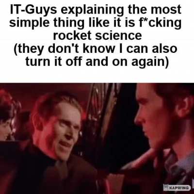 Less talking, more fixing the laptop