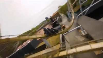 Gut chases a Dive Coaster with his drone.