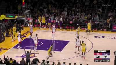 [Highlight] 19 Year Old Jabari Smith Jr. cannot stop 38 year old Lebron James as he gets bullied to the rim coast to coast
