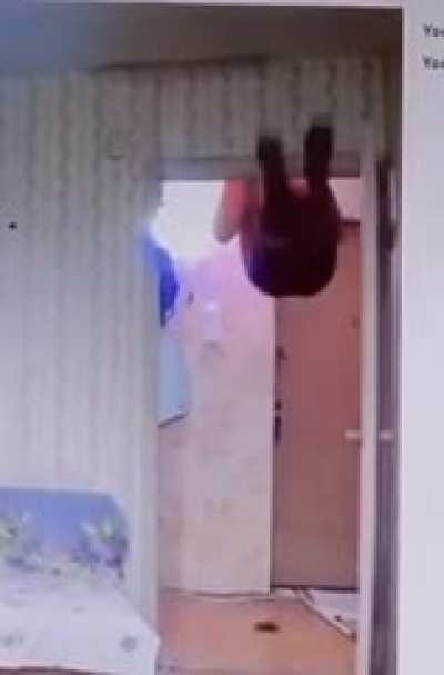 Doing a pull up