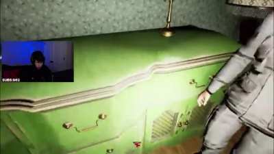 Right before this he said this games not that scary - @rhettguyer on twitch