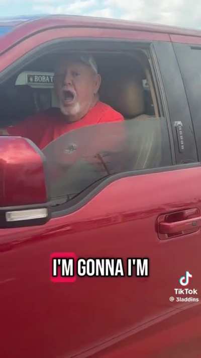 Old man yelling 