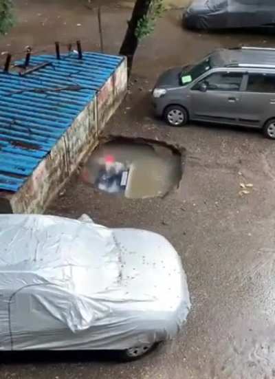 The brakes lights are on, probably someone was inside