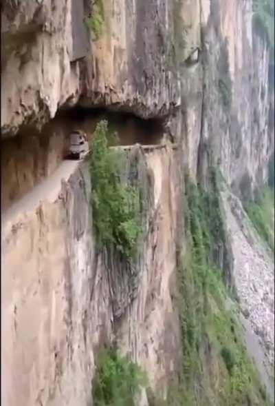 One of the most dangerous roads on planet . Must have an elite driving skills !