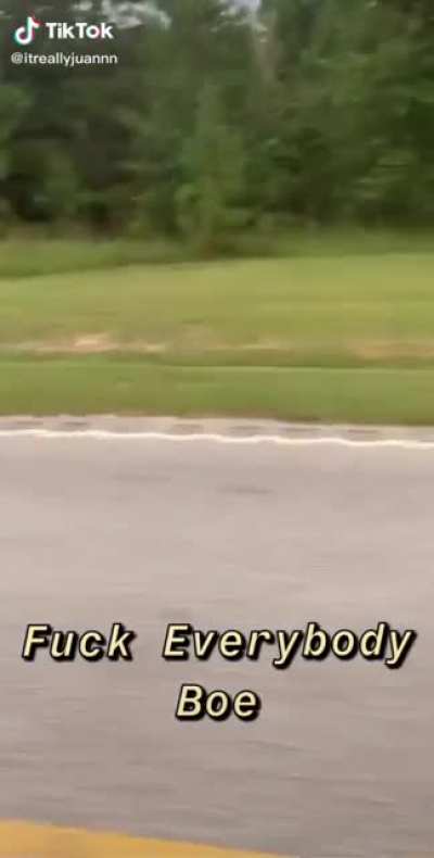 Expresses her opinion by littering...