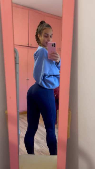 Do you like how my new blue leggings look on me?