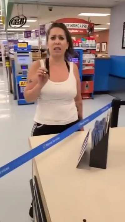 She gets embarrassed when she realizes she is being recorded