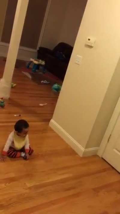 One more dad and baby video. Please ognore the mess