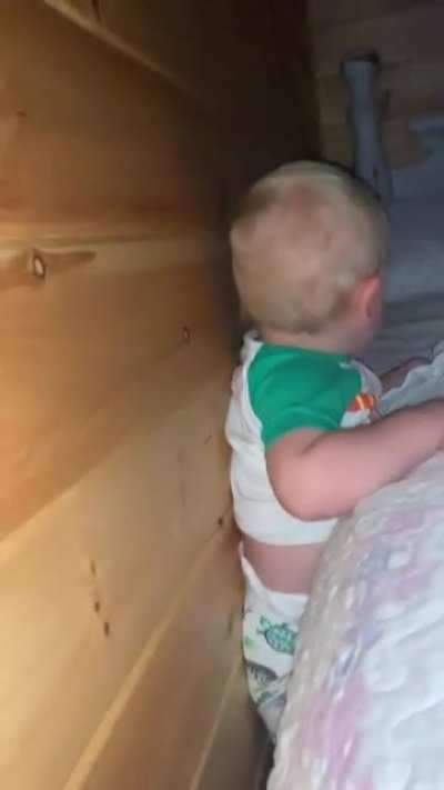 My 1 year old got a little adventurous