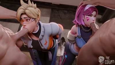 Perfect pair [D.va,Tracer,Overwatch] (thecount)