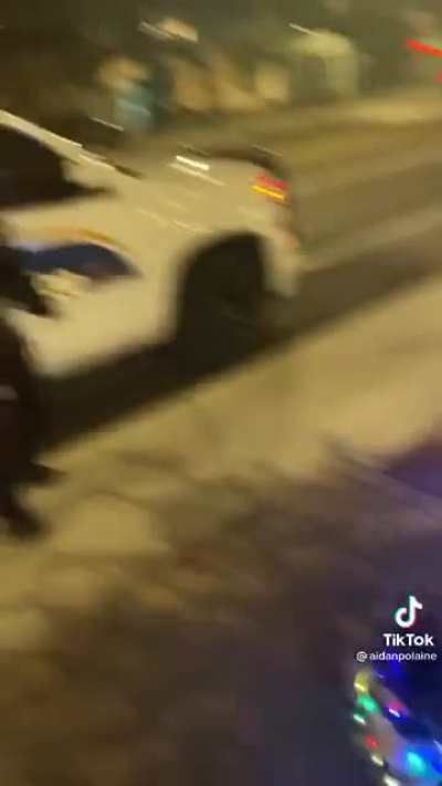 Cop catches man racing on sidewalk