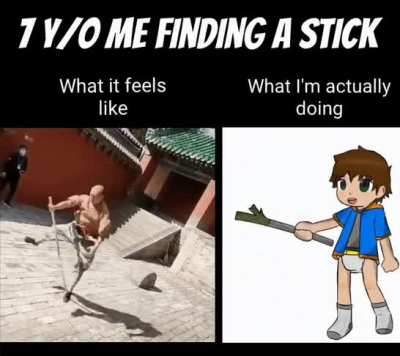 The powers of a stick and an imagination