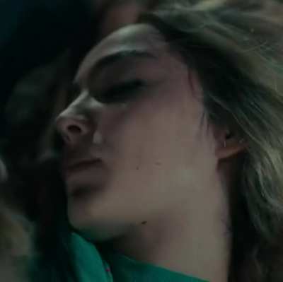 Garance Marillier gets her pierced nipple worked over by Agathe Rousselle -- Titane (2021)