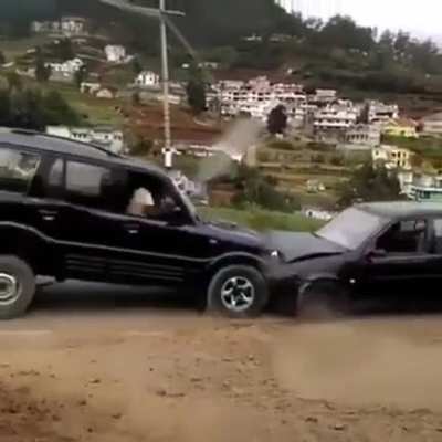 Who needs a seat belt when the other car will stop you