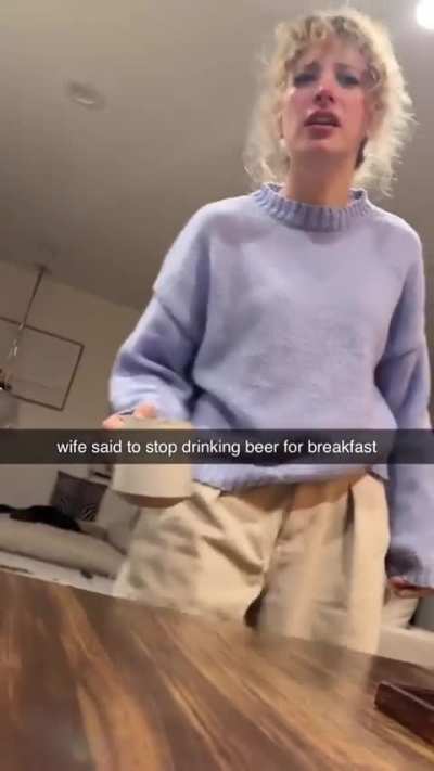 Stop drinking beer for breakfast 🗣️