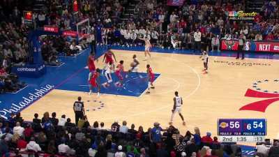 [Highlight] Russ keeps the possession alive and sets up Bron for the dunk