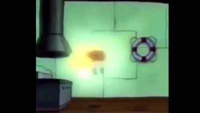 For some reason, whenever I see the "floating spongebob" meme, all I think of is the drop in Plastic Beach.