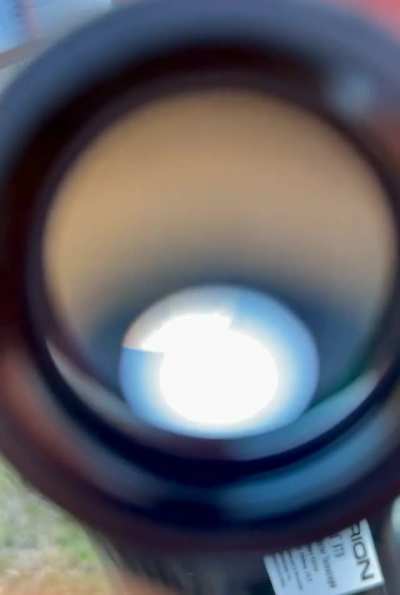 Bird Flies Perfectly In Front Of Telescope From Very Far Away