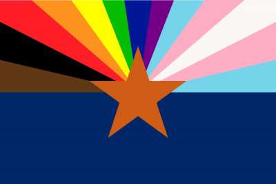 Spinning Arizona pride flag