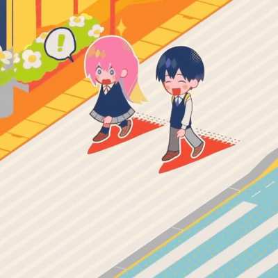 Shikimori being cute while protecting her boyfriend