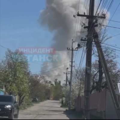 Ukrainian Air Force attack against a Machine-Building Plant in Luhansk using "Storm Shadow/SCALP-EG", allegedly the Russians had heavy equipment at the site.  13/April/2024